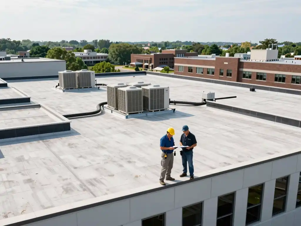 Commercial flat roofing services in Suffolk County New York