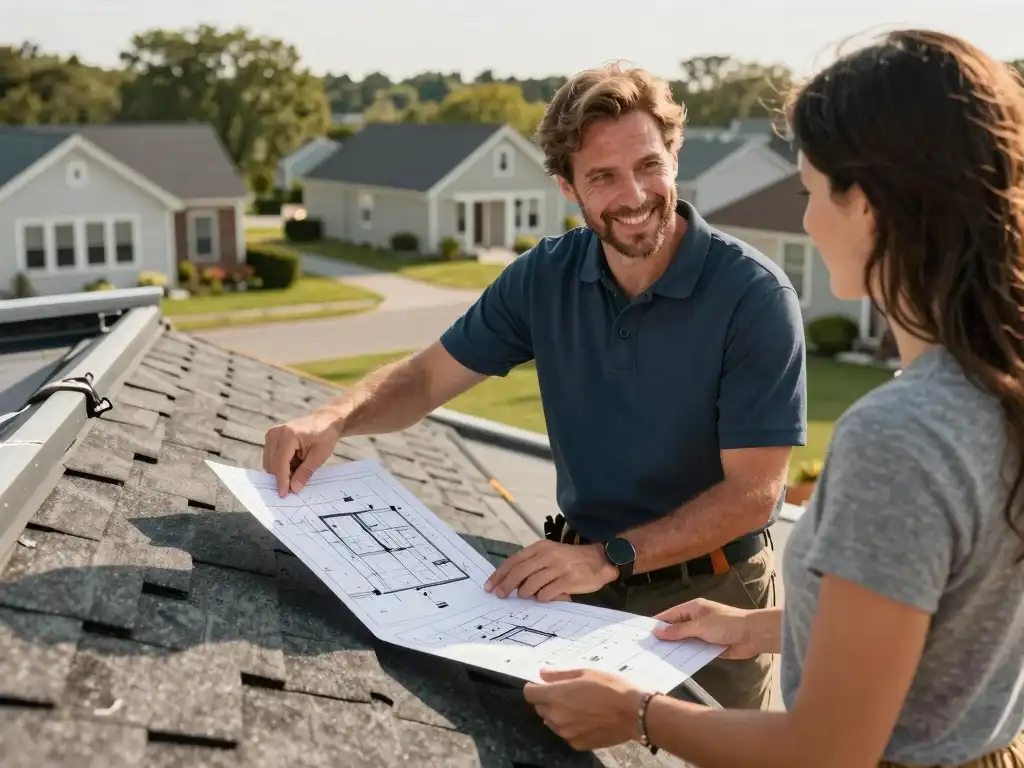Excel Flat Roofing crew providing services in Suffolk County NY