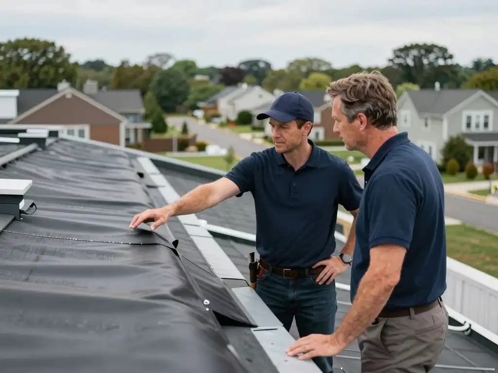 Professional flat roofing contractor information in Suffolk County NY