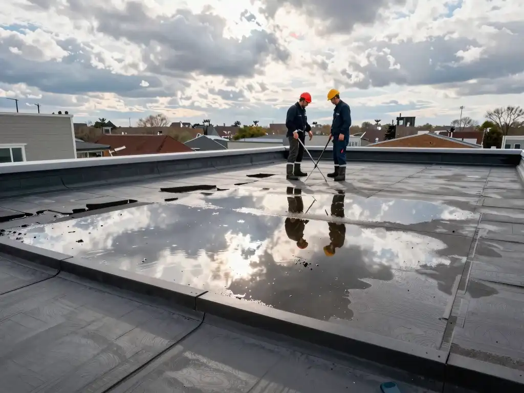 Flat roof repair services in Suffolk County New York