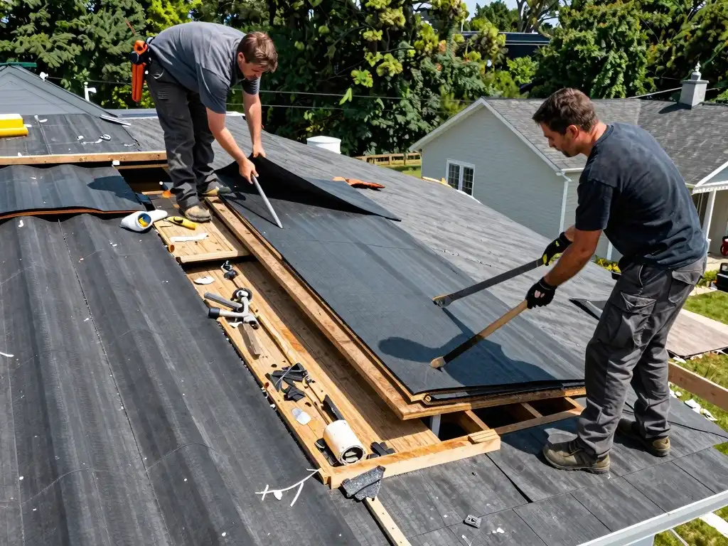 Suffolk County New York flat roof tear-off and replacement